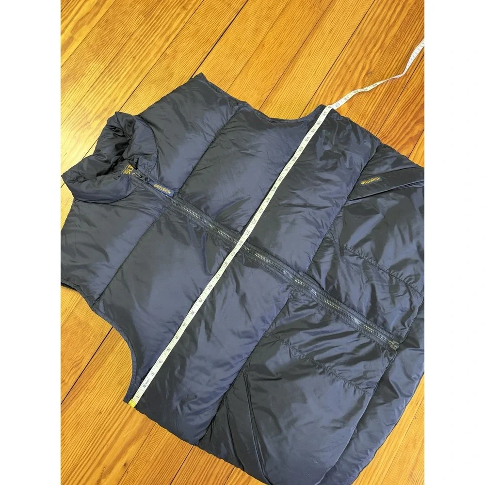 Woolrich Duck Down Packable Puffer Vest‎ Mens XL Black Full Zip Outdoor